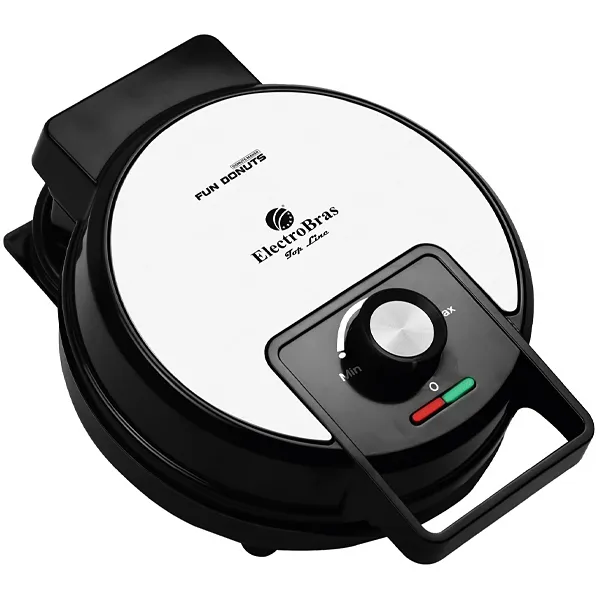 Foto do Produto Máquina de Mini Donas ElectroBras Fun Donuts EBDN-01 1.200 watts 220 - 240 V ~ 50/60 Hz - Preto/Prata