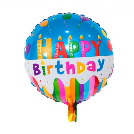Foto do Produto Balao para Festas Happy Birthday Colorido