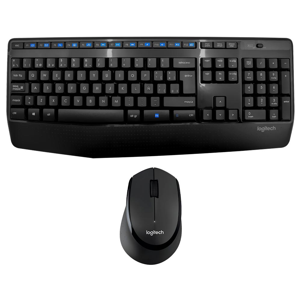 Foto do Produto Teclado + Mouse Logitech MK345 Wireless / Espanhol - Preto (920-007820)