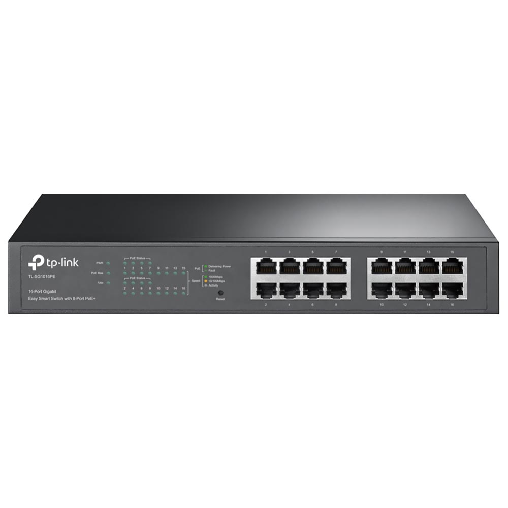 Foto do Produto Hub Switch Tp-link TL-SG1016PE 16 Portas Gigabit / 8 Portas Poe+ - 10/100/1000Mbps