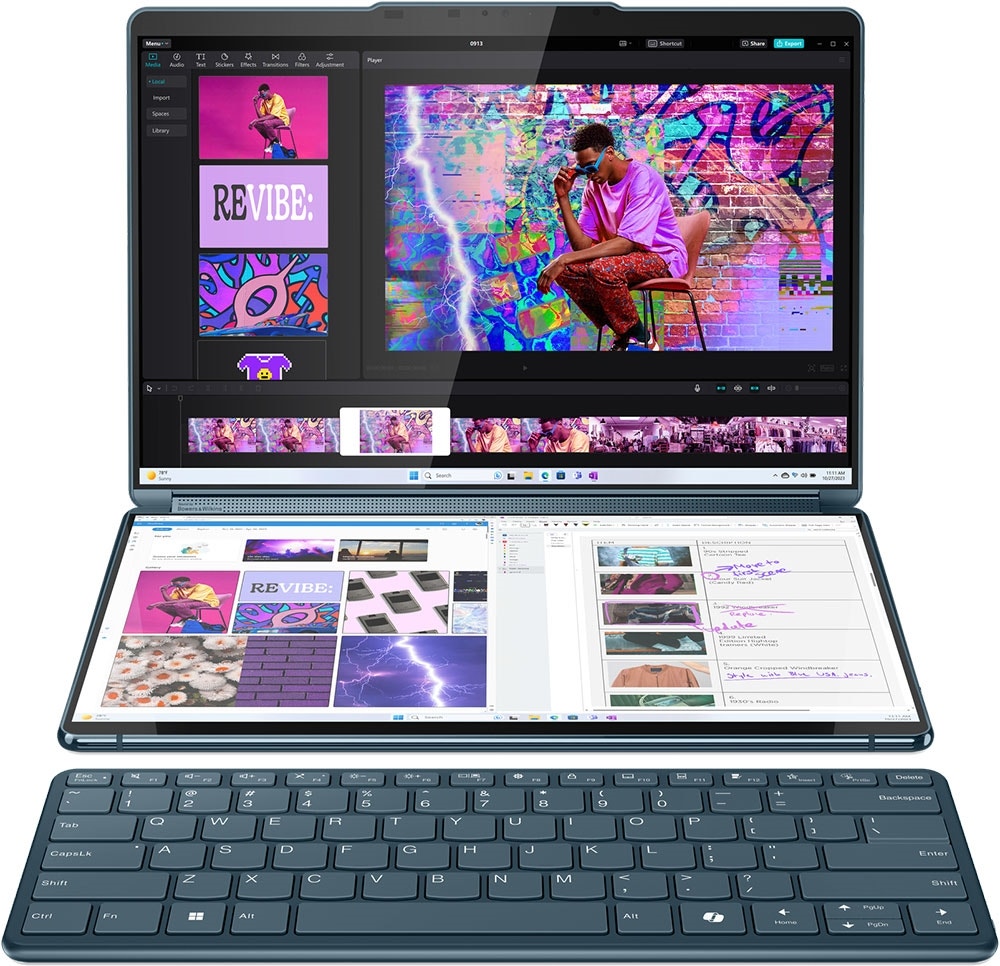 Foto do Produto Notebook/Tablet Lenovo Yoga Book 9 IU7-155U/16GB/1TBSSD/13.3"Touch WQXGA+/W11 (83FF0000US)
