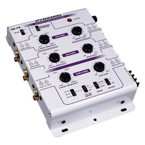 Foto do Produto Crossover Pyramid Gold Series CR74 / 3 Vias / 6 Canais Com Função Boost - Branco