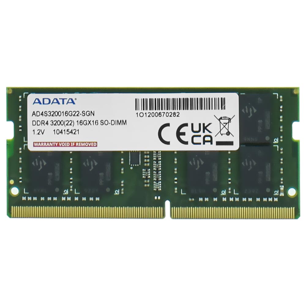 Foto do Produto Memória RAM para Notebook ADATA DDR4 16GB 3200MHz - AD4S320016G22-SGN