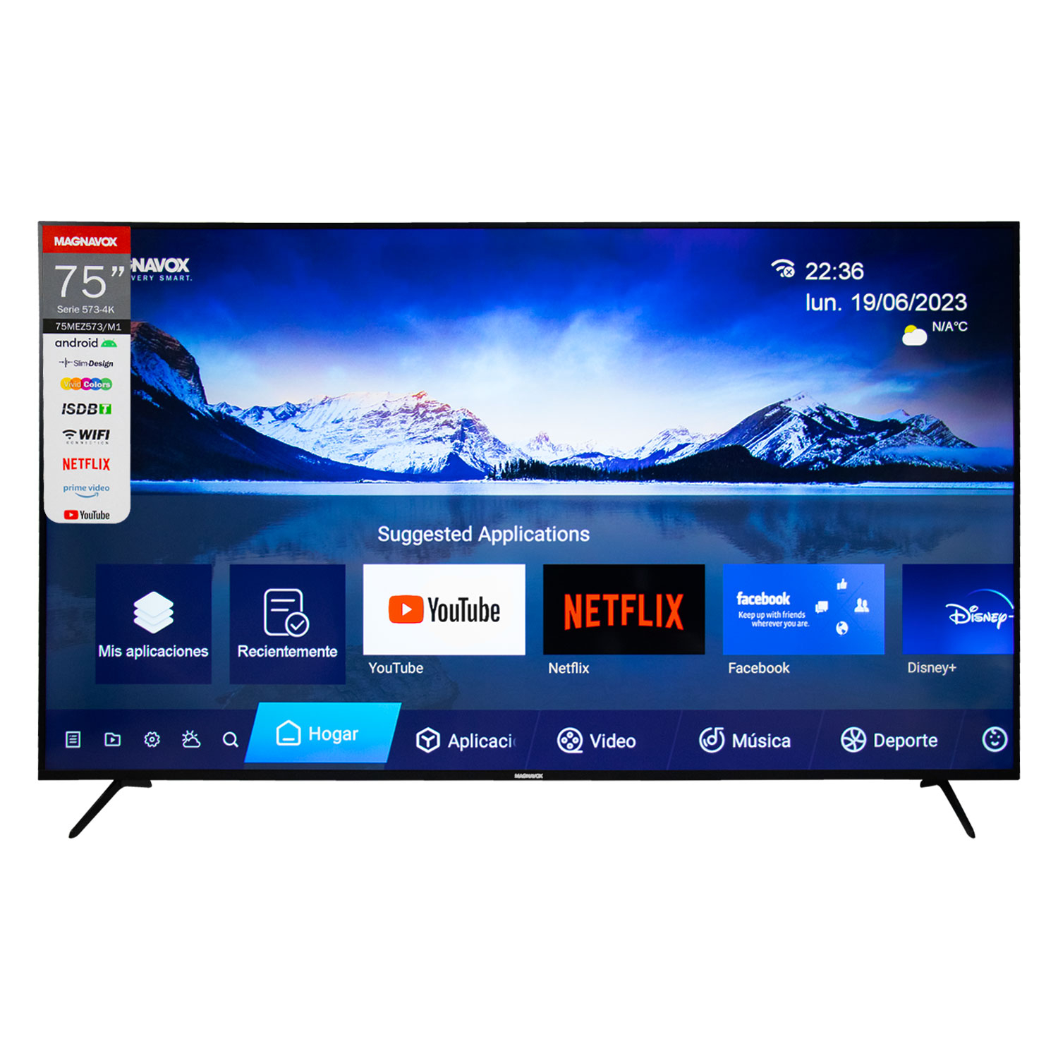 Foto do Produto Smart TV Magnavox 75MEZ573/M1 - 4K - HDMI/USB - Android 12 - 75''