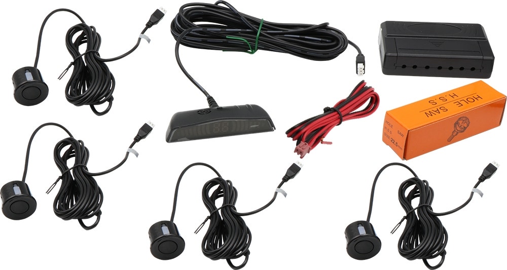 Foto do Produto Sensor de Estacionamento Motor One M1 CRS6100-S028 Black Universal (4 Peças)