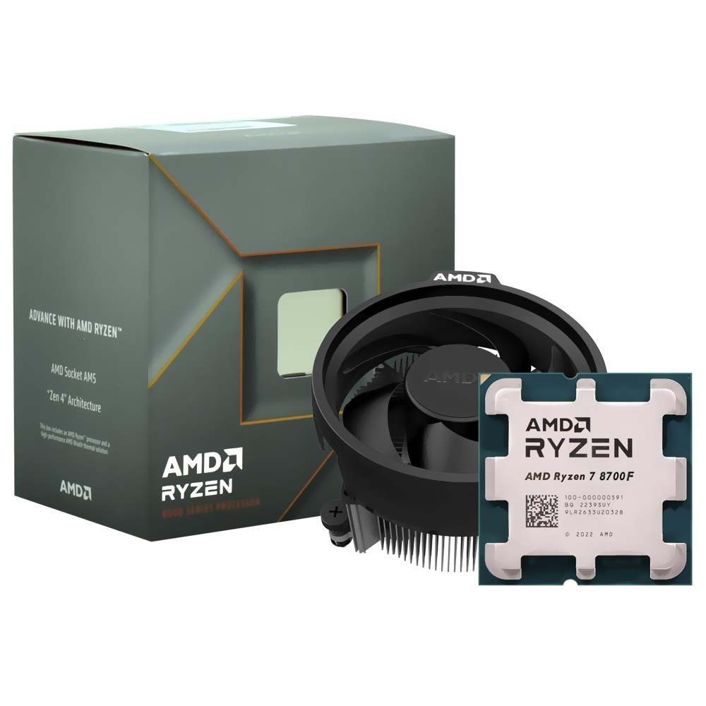 Foto do Produto Processador AMD Ryzen 7 8700F Socket AM5 / 5.0GHz / 24MB