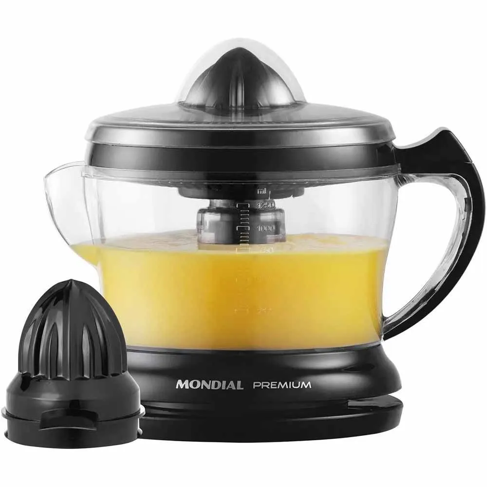 Foto do Produto MONDIAL EXPRIMIDOR PREMIUN E-02 220V JARRA 1.25L NEGRO