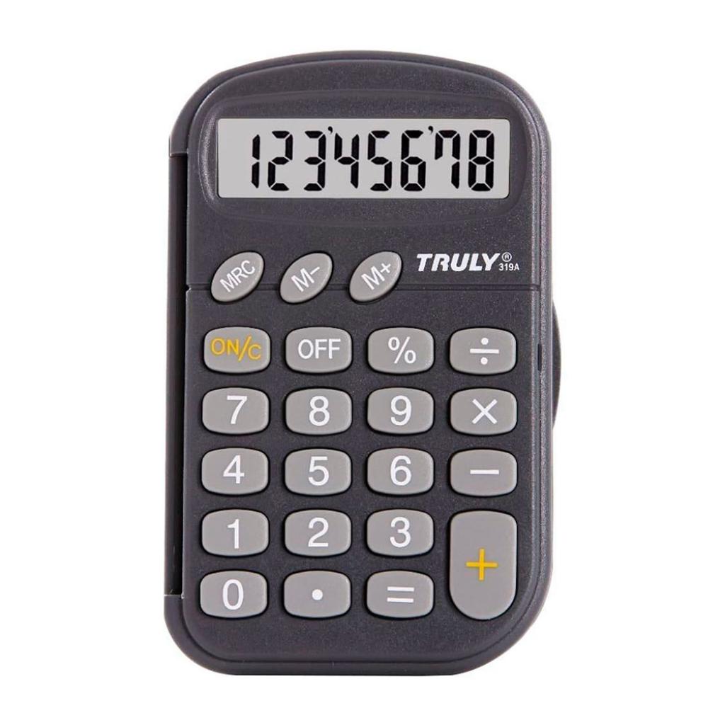 Foto do Produto Calculadora Truly 319A 8 Digitos Pequeno Cinza