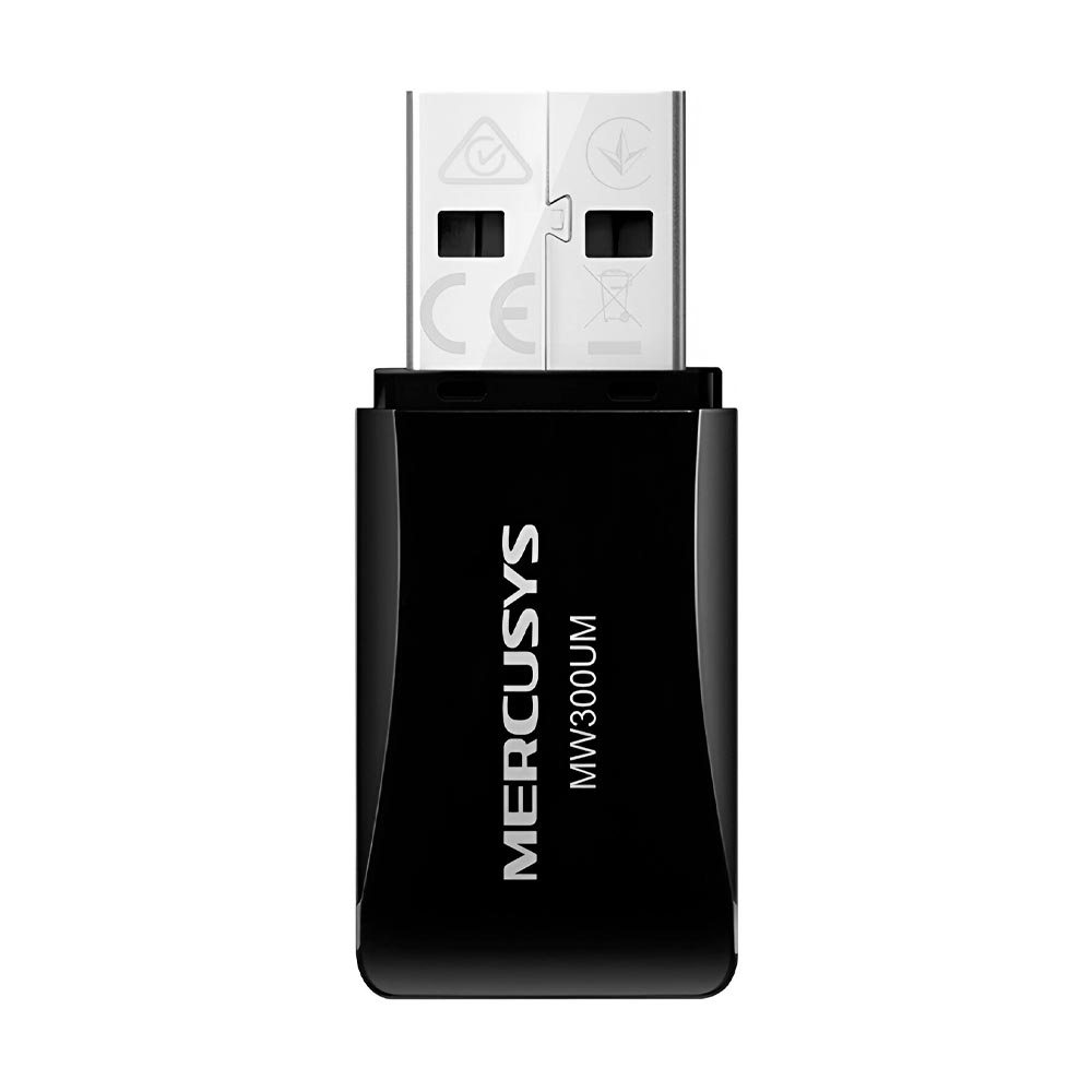 Foto do Produto Adaptador Wifi Mercusys MW300UM USB N300 / 2.4GHz - 300Mbps