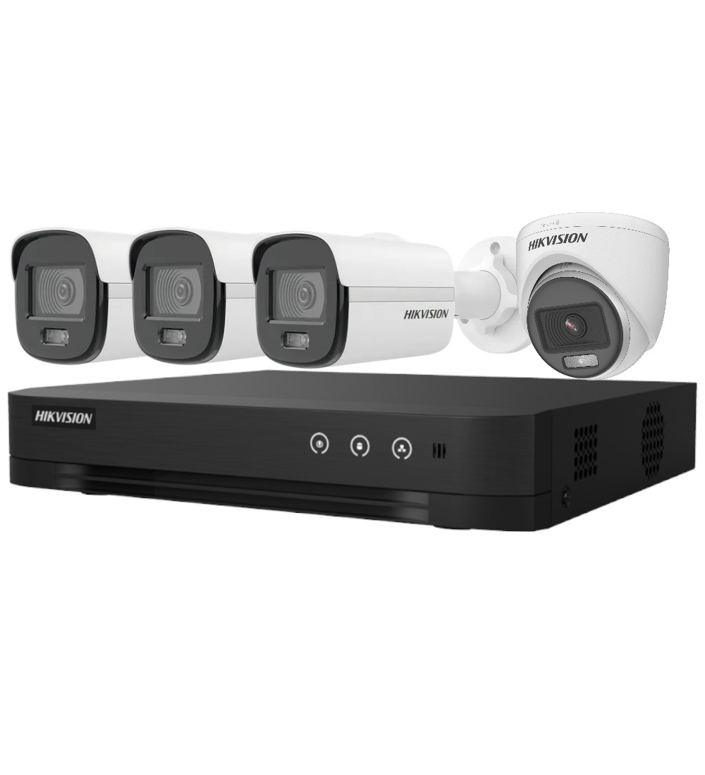 Foto do Produto HIKVISION KIT DVR 04CH KIT-7204HGHI-4CAM/CV 2.8MM