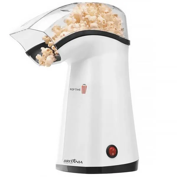Foto do Produto Pipoqueira Elétrica Britania Pop Time 1.200 watts 220V ~ 50/60Hz - Branca