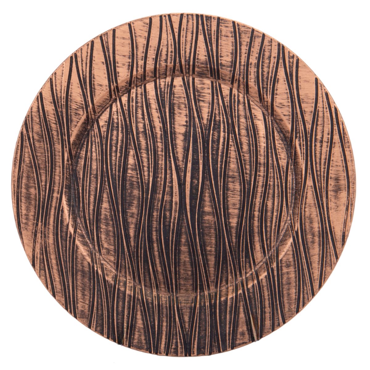 Foto do Produto SOUSPLAT REDONDO DE LUJO TRABAJADO EN ALTO RELIEV 33CM COBRE