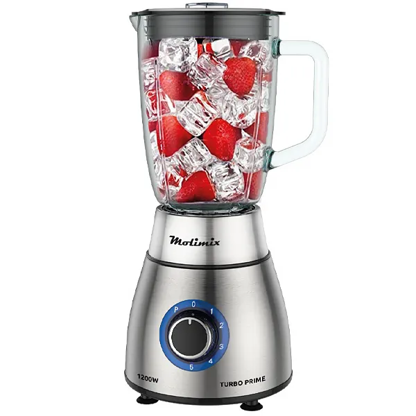 Foto do Produto Liquidificador Molimix Turbo Prime MLV-1200 1.200 watts 1.8 Litros 5 Velocidades + Pulsar 127V ~ 60Hz - Prata/Preto