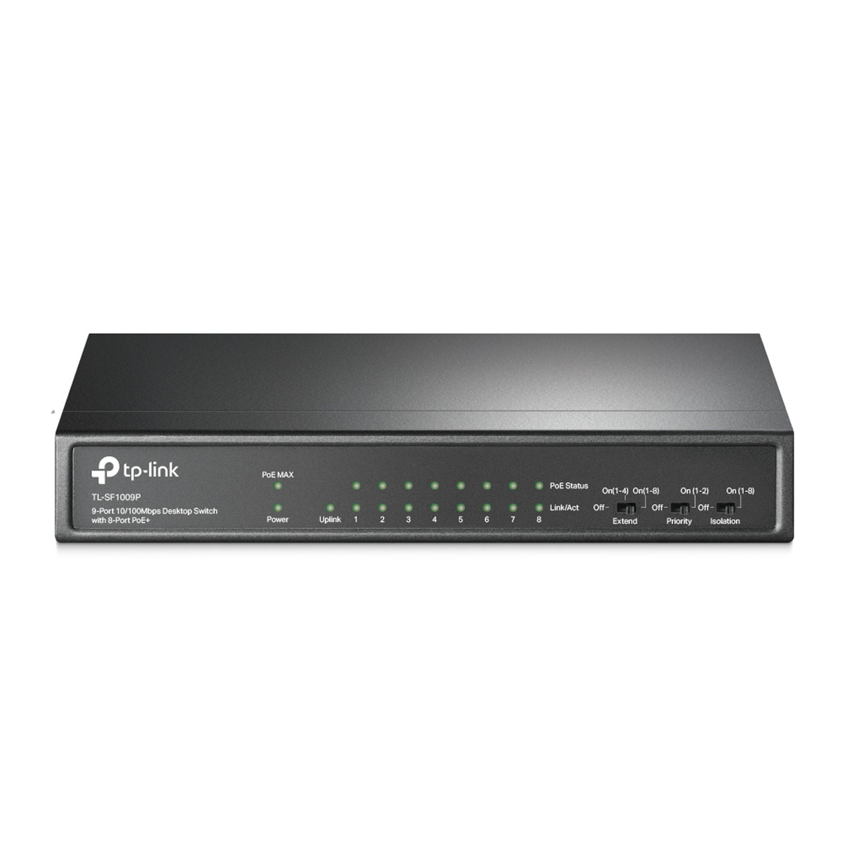 Foto do Produto Switch TP-Link TL-SF1009P - 9 Portas - 100MBBPS - Preto