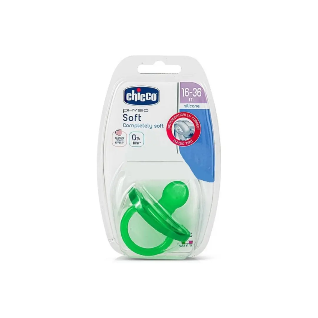 Foto do Produto CHICCO NURSERY CHUPETE TODOGOMA PHYSIOSOFT SIL DETALLES EN EL PRODUCTO 16-36M VERDE