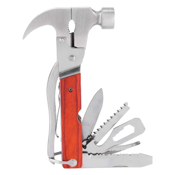 Foto do Produto Tatico Canivete Mini Martelo Multiferramenta NF6311 - Marrom/Cinza