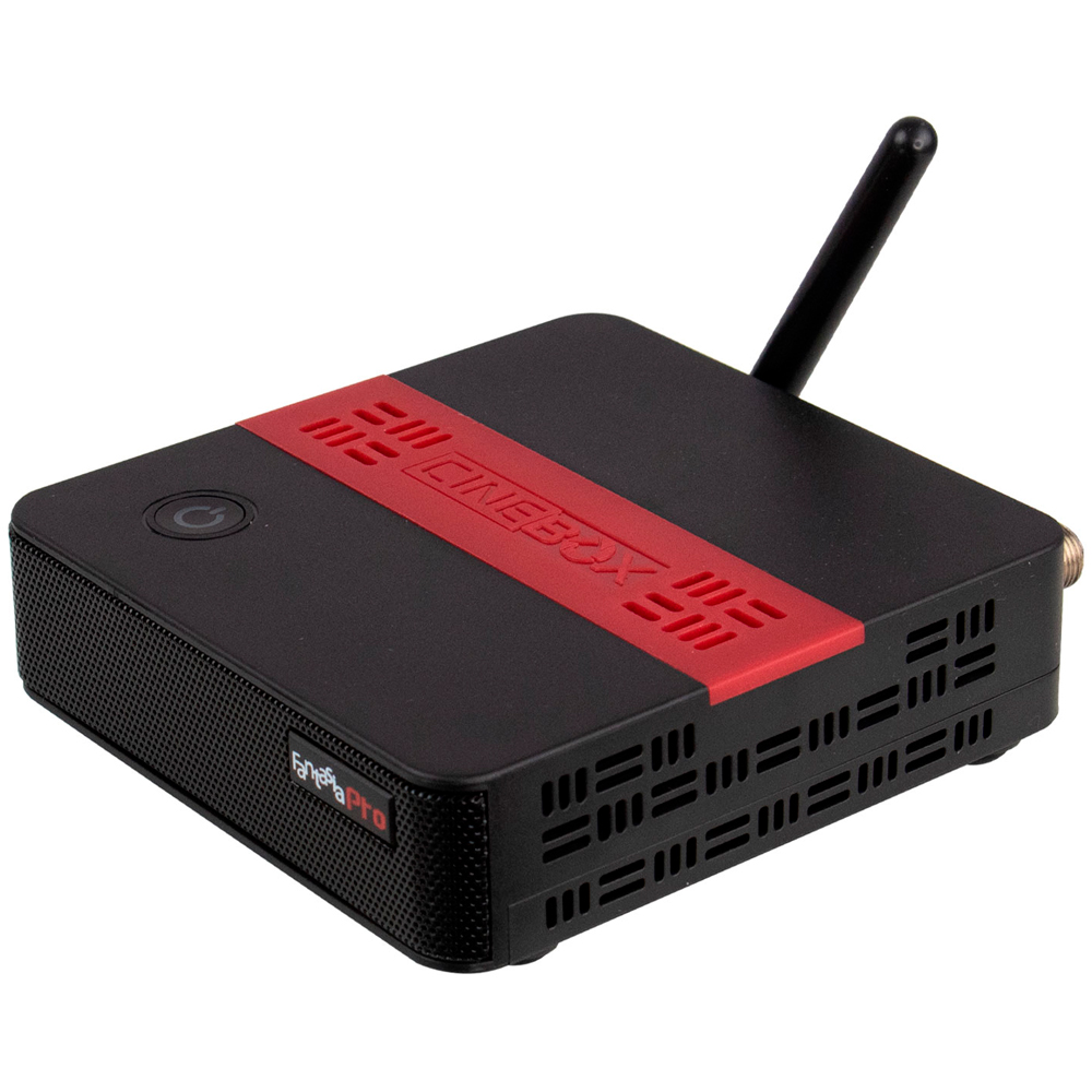 Foto do Produto Receptor FTA Cinebox Fantasia Pro Wi-Fi - Preto/Vermelho