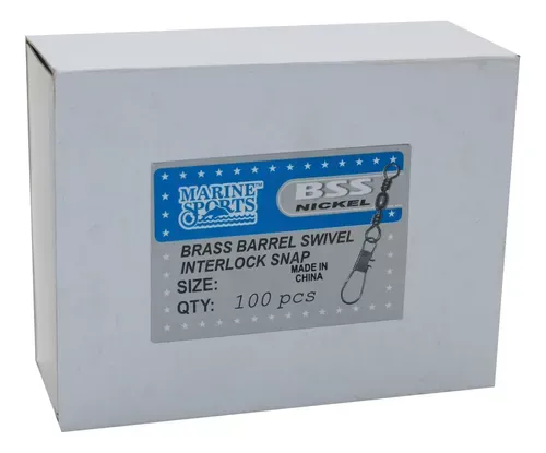 Foto do Produto MARINE GIRADOR BRASS BARREL SWIVEL INTERLOCK SNAP CX 1 100PCS