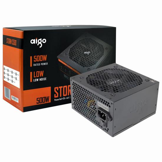 Foto do Produto Fonte Aigo ATX Storm S500 80 Plus White 500W