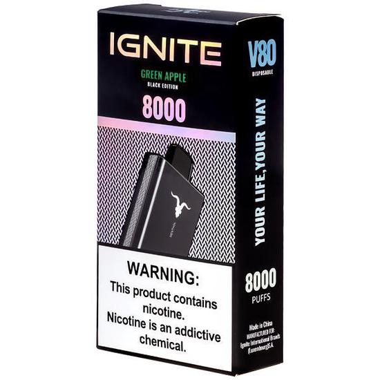 Foto do Produto Vaper Descartável Ignite V80 Green Apple 8000 Puffs