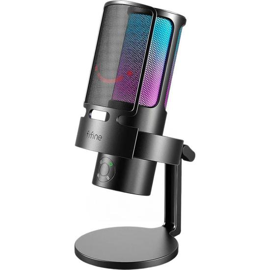 Foto do Produto Microfone Fifine AmpliGame A8 Plus RGB USB