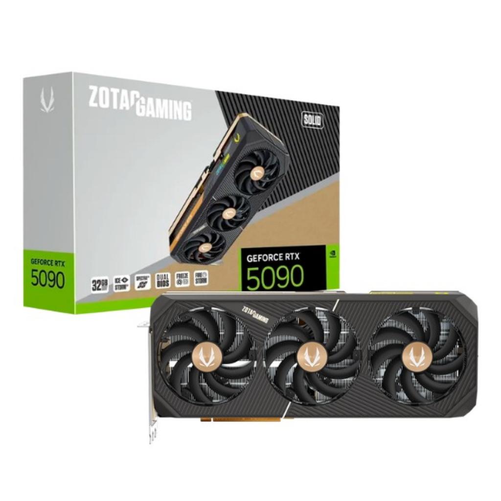 Foto do Produto Placa de Video 32GB Exp. GF-RTX5090 Zotac Solid Oc Gaming ZT-B50900J-10