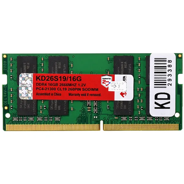 Foto do Produto Memória RAM para Notebook 16GB Keepdata KD26S19/16G DDR4 de 2666MHz