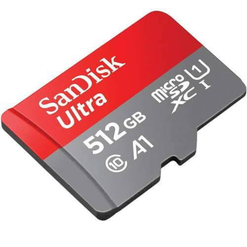 Foto do Produto CARTAO MICROSD 512GB SANDISK ULTRA 150MB/S C10 SDSQUAC-512G-GN