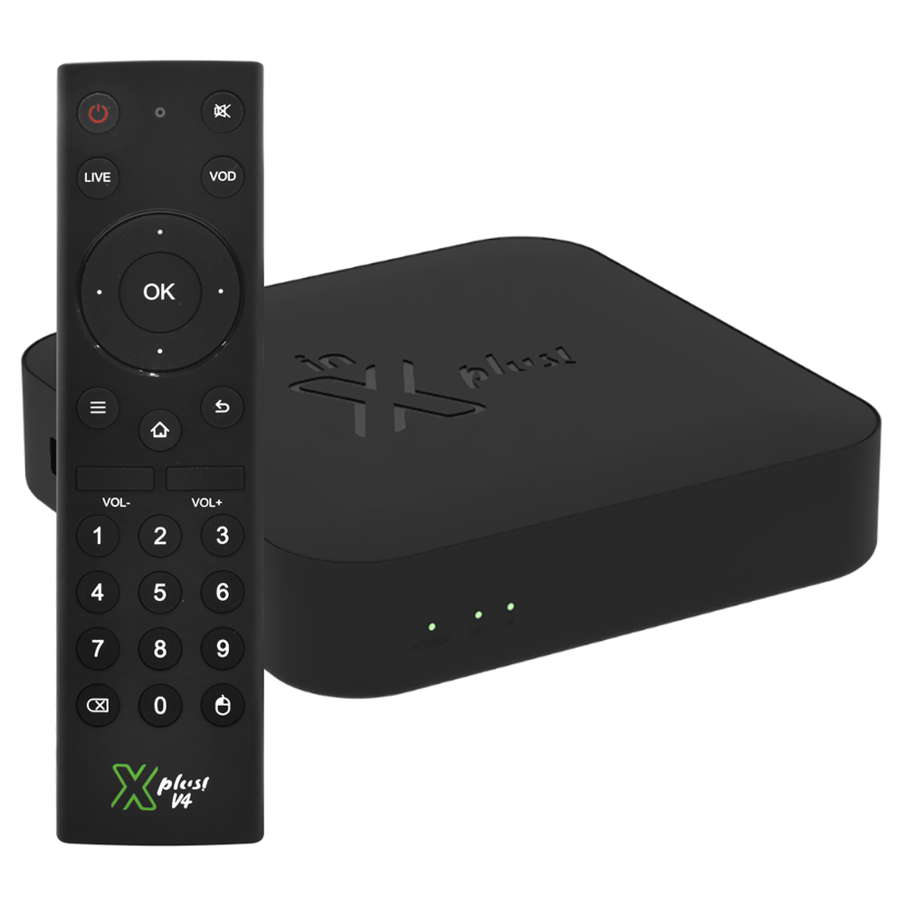 Foto do Produto Receptor Iptv In X Plus V4 2GB de RAM / 16GB / 4K - Preto