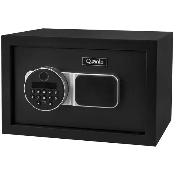 Foto do Produto Cofre Digital Quanta QTCFB85 8.5 Litros Senha de 8 Dígitos a Pilha - Preto