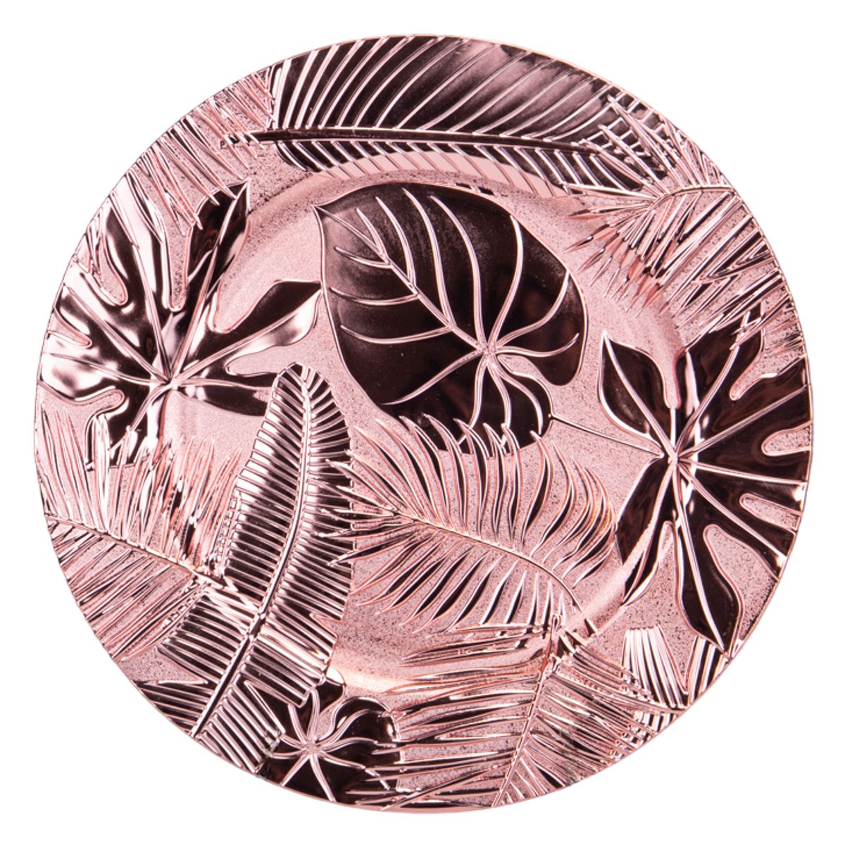 Foto do Produto SOUSPLAT REDONDO DE LUJO 33CM TRABAJADO EN ALTO RELIEVE GOLDEN ROSE