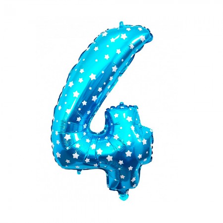 Foto do Produto Balao Numero 4 Azul 16 Polegadas