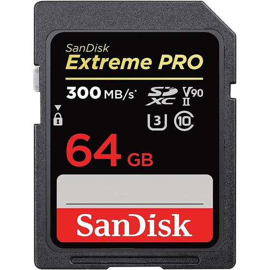 Foto do Produto Cartão de Memória Sandisk Extreme Pro SDXC 64GB Classe 10 300MB/s