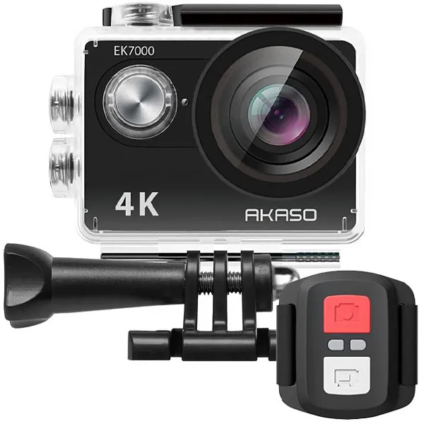 Foto do Produto Câmera de Ação Akaso EK7000 20MP 4K com Wi-Fi - Preta