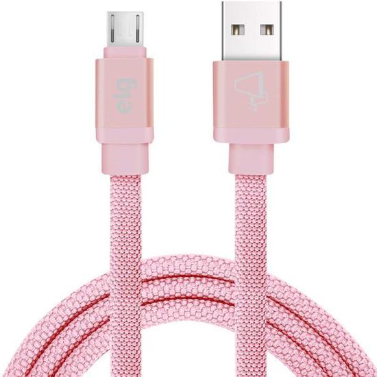 Foto do Produto Cabo Micro USB Elg CNV510PK - 1 Metro / Tecido Canvas / 12W / 2.1A