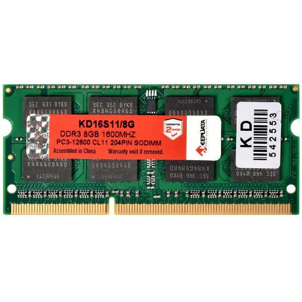 Foto do Produto Memória RAM para Notebook 8GB Keepdata KD16S11/8G DDR3 de 1600MHz