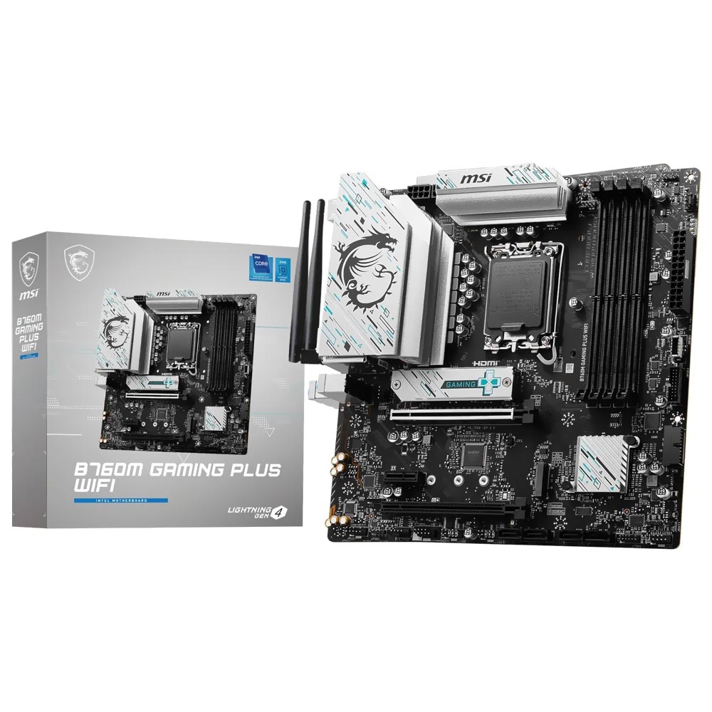 Foto do Produto Placa Mae MSI B760M Gaming Plus Wi-Fi Socket LGA 1700 / DDR5