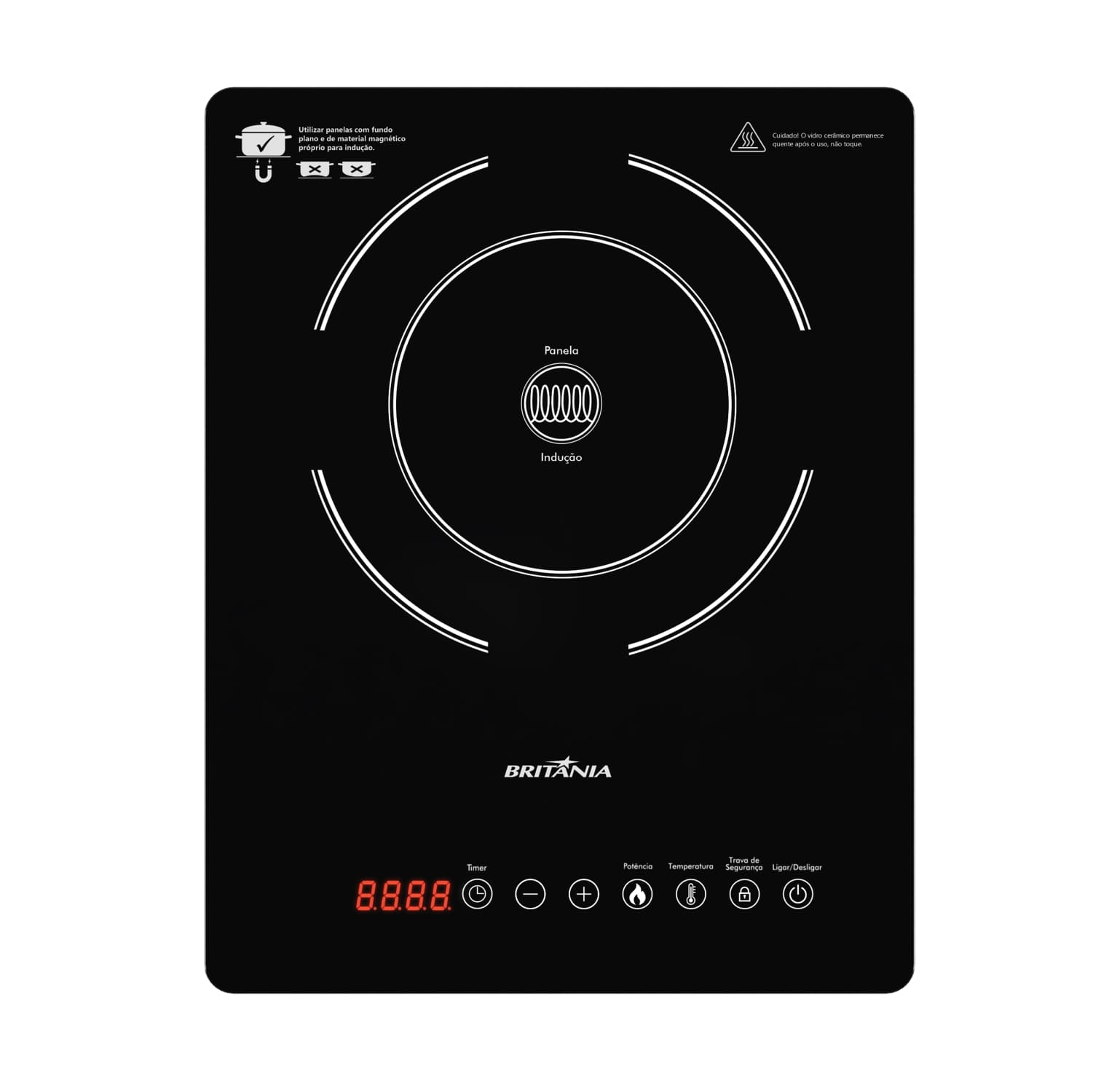 Foto do Produto Fogão Elétrico Britânia BCT14P - 1300W - 1 Boca - Indução - Bivolt - Preto