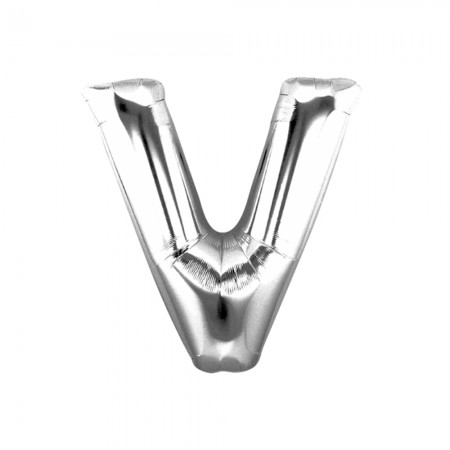 Foto do Produto Balao Letra V Prata 16 Polegadas