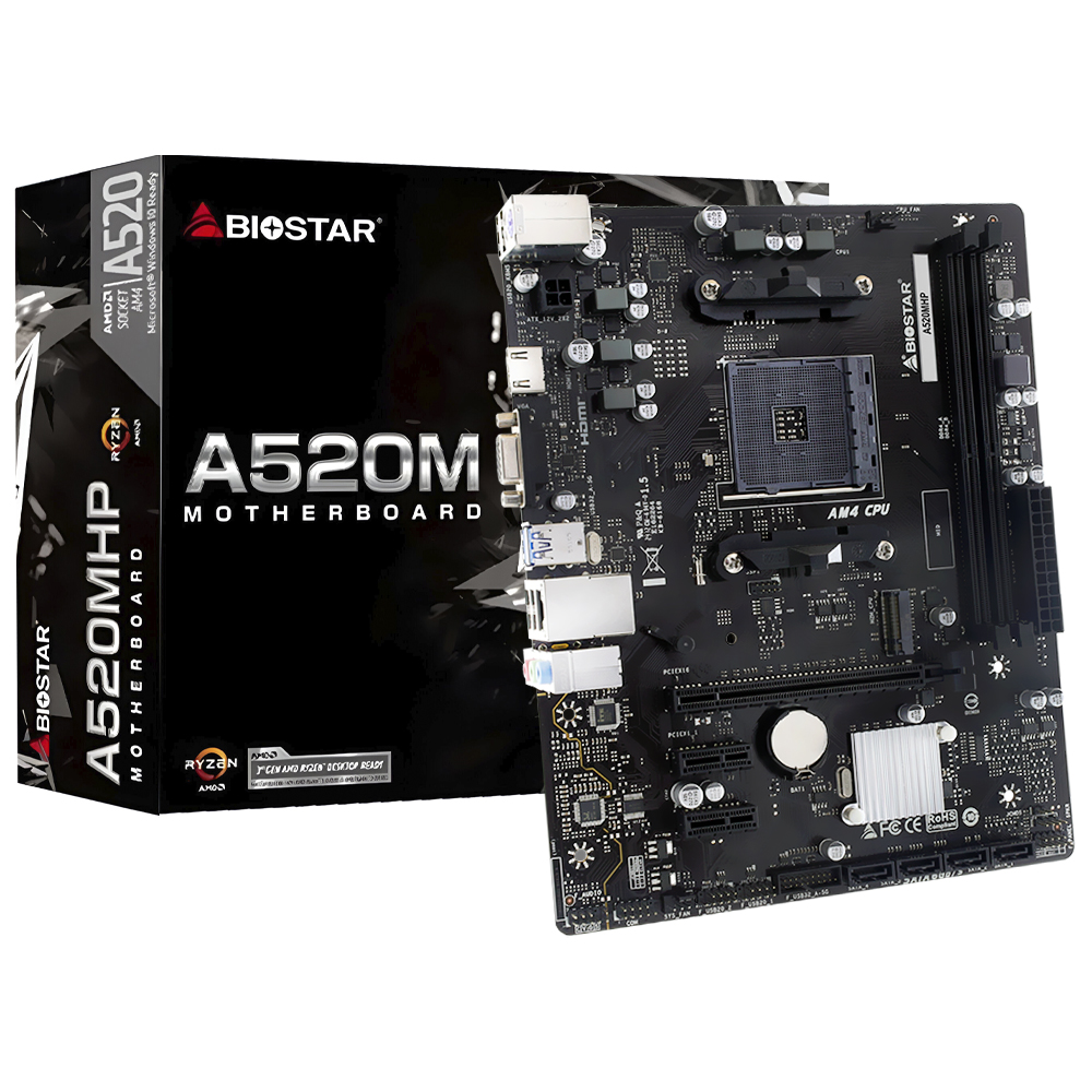 Foto do Produto Placa Mãe Biostar A520MHP Socket AM4 / DDR4