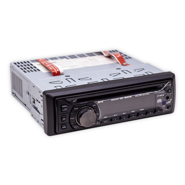 Foto do Produto Toca Radio Automotivo Hyundai HY-301B AUX / DVD / MP3 / ESP / AM / FM / WRA - Preto