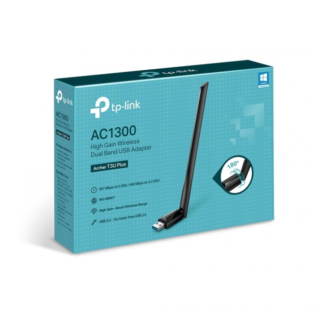 Foto do Produto ADAPTADOR USB WIFI TP-LINK ARCHER T3U PLUS AC1300