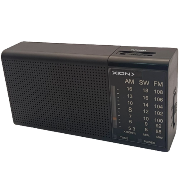 Foto do Produto Radio Portatil Xion XI-RA12 / AM / FM / SW / 3.5MM / A Pilha(Nao Incluida) - Preto