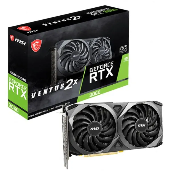 Foto do Produto MSI PLACA DE VIDEO GEFORCE RTX3060 VENTUS 2X OC 12GB GDDR6