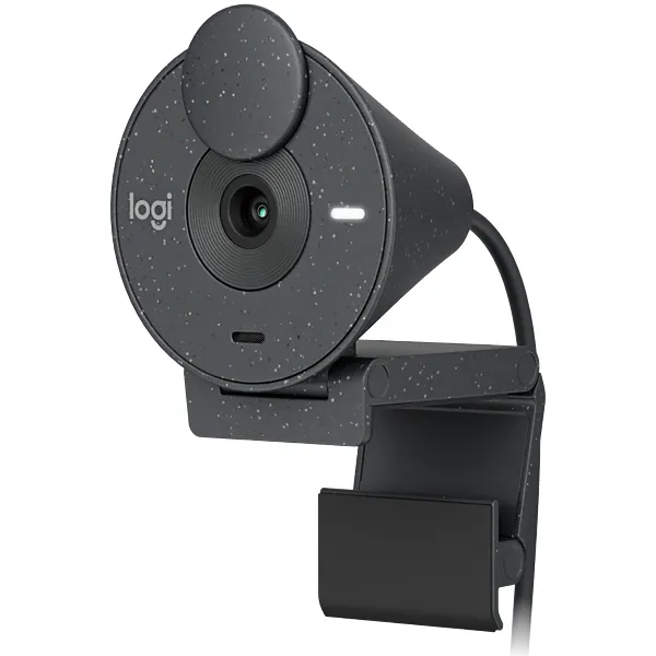 Foto do Produto Webcam Logitech Brio 300 Full HD USB-C - Cinza