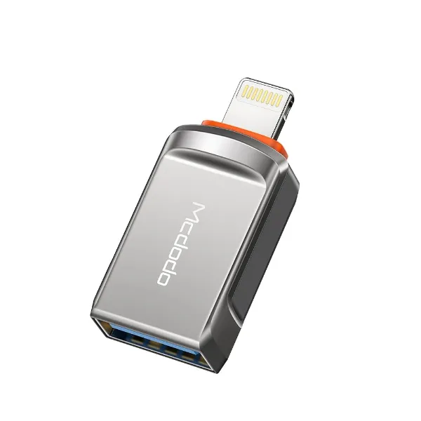 Foto do Produto MCDODO ADAPTADOR OTG OT-8600 USB-A A LIGHTNING GRAY
