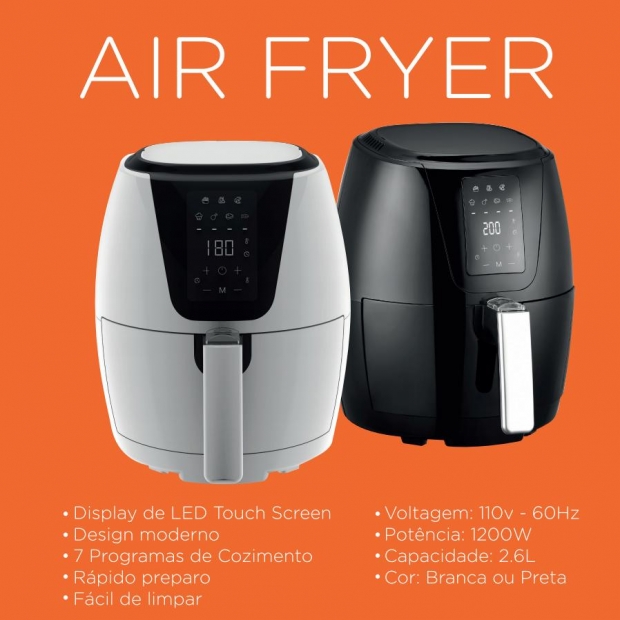 Foto do Produto FRITADEIRA ELET. AIR FRYER MITSUO AF-20226D 110 BL