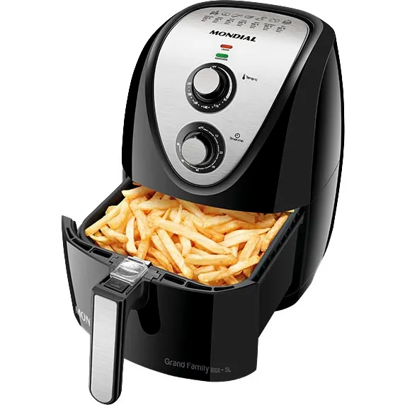 Foto do Produto MONDIAL Freidora AIR FRYER AFN-50BI FAMILY INOX-BLACK 5L/1900W/220V 60HZ