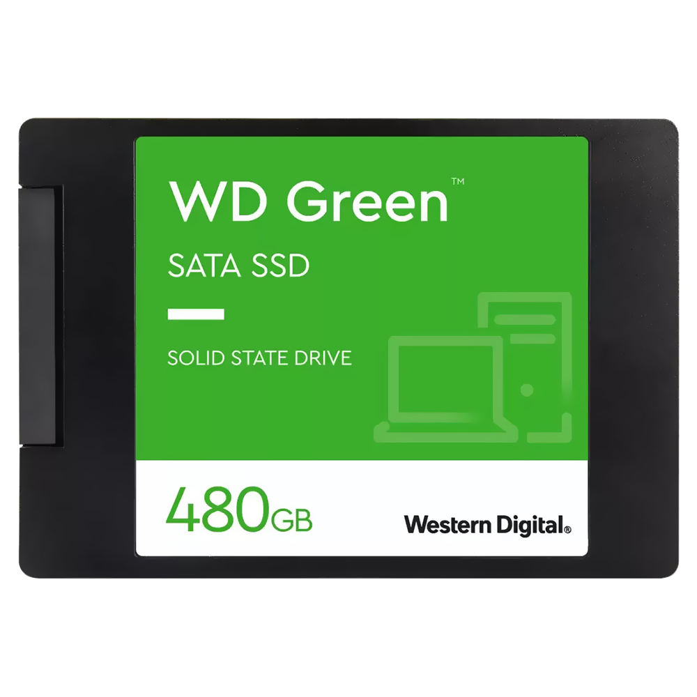 Foto do Produto SSD Western Digital 480GB Green 2.5" SATA 3 - WDS480G3G0A 545Mb/s