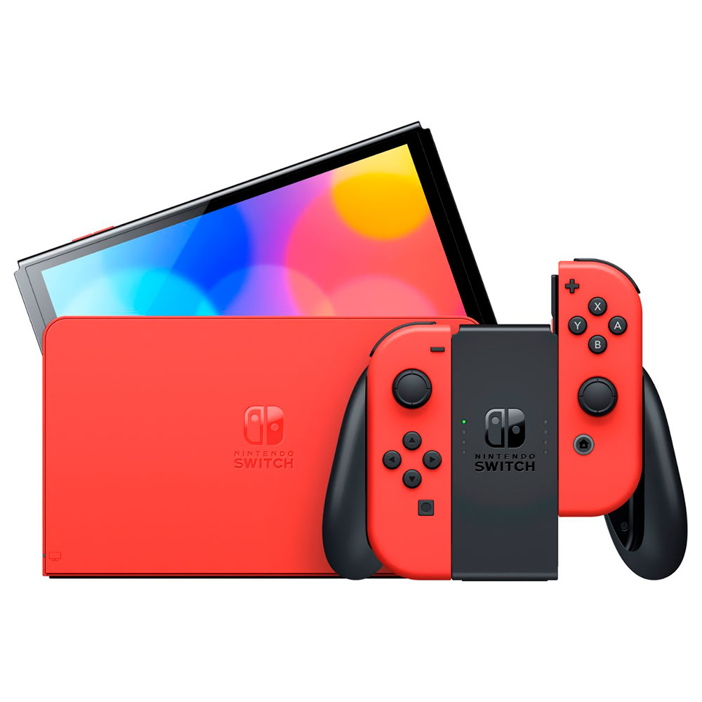 Foto do Produto Console Nintendo Switch OLED 64GB Mario RED Edition - Preto / Vermelho (HEG-S-RAAAA) (Japones)